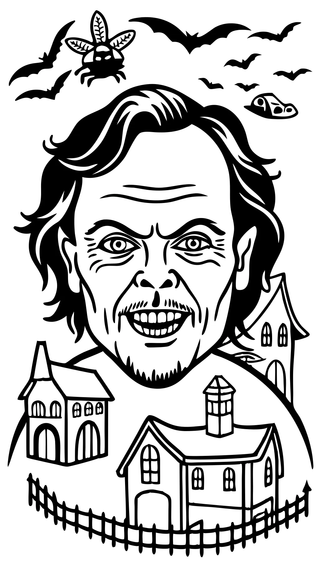 printable horror movie coloring pages